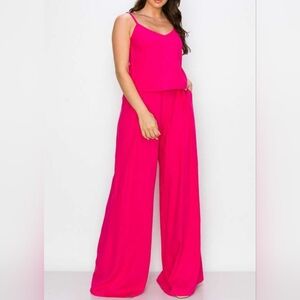#499 🛑54 S,M,L FUCHSIA HIGH END FABULOUS Solid 2pc Set